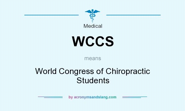 What does WCCS mean? It stands for World Congress of Chiropractic Students
