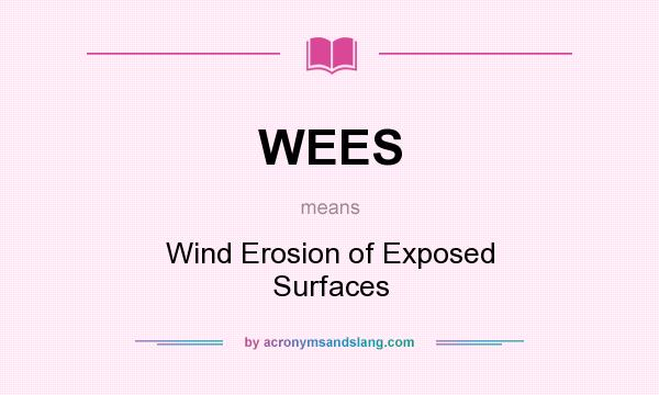 What does WEES mean? It stands for Wind Erosion of Exposed Surfaces