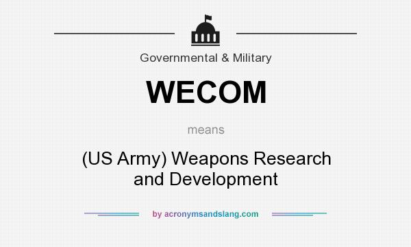 What does WECOM mean? It stands for (US Army) Weapons Research and Development