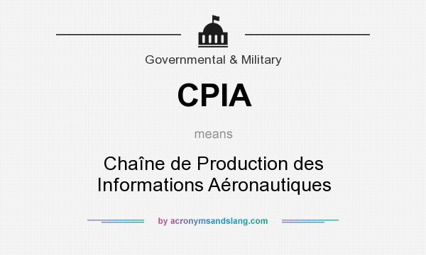 What does CPIA mean? It stands for Chaîne de Production des Informations Aéronautiques