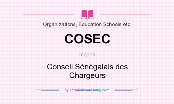 What does COSEC mean? It stands for Conseil Sénégalais des Chargeurs