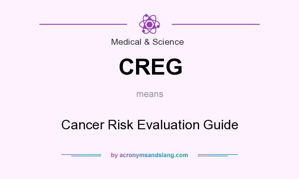 What does CREG mean? It stands for Cancer Risk Evaluation Guide
