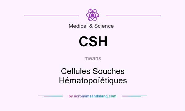 What does CSH mean? It stands for Cellules Souches Hématopoïétiques