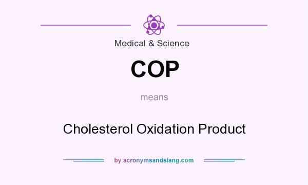 What does COP mean? It stands for Cholesterol Oxidation Product