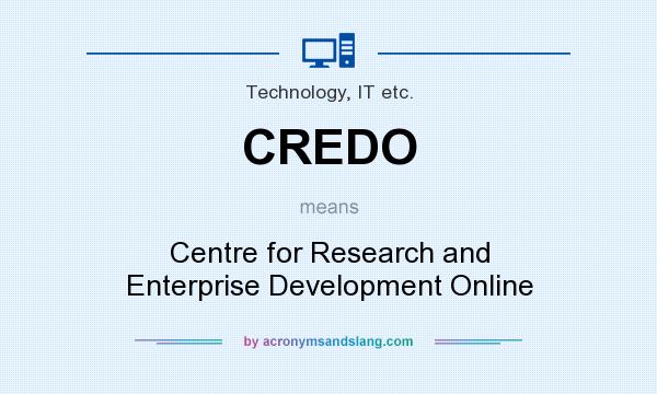 What does CREDO mean? It stands for Centre for Research and Enterprise Development Online