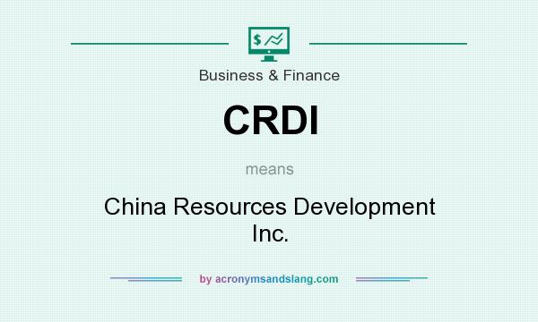 What does CRDI mean? It stands for China Resources Development Inc.