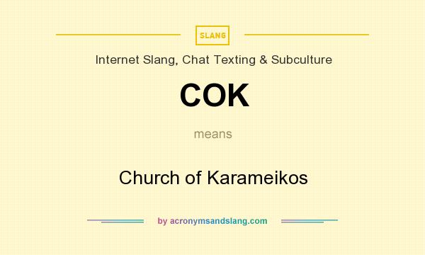 What does COK mean? It stands for Church of Karameikos