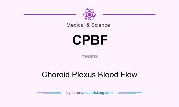 What does CPBF mean? It stands for Choroid Plexus Blood Flow