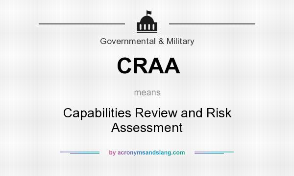 What does CRAA mean? It stands for Capabilities Review and Risk Assessment