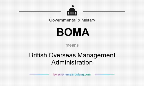 What does BOMA mean? It stands for British Overseas Management Administration