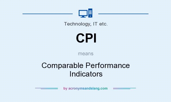 What does CPI mean? It stands for Comparable Performance Indicators