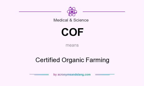 What does COF mean? It stands for Certified Organic Farming