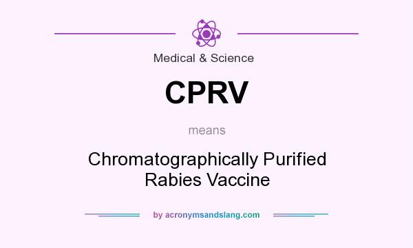 What does CPRV mean? It stands for Chromatographically Purified Rabies Vaccine