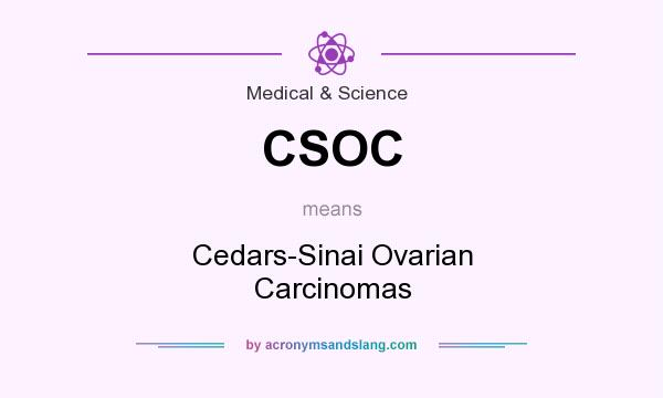 What does CSOC mean? It stands for Cedars-Sinai Ovarian Carcinomas