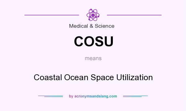 What does COSU mean? It stands for Coastal Ocean Space Utilization