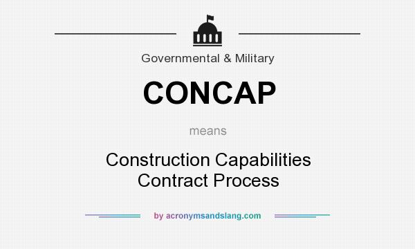 What does CONCAP mean? It stands for Construction Capabilities Contract Process