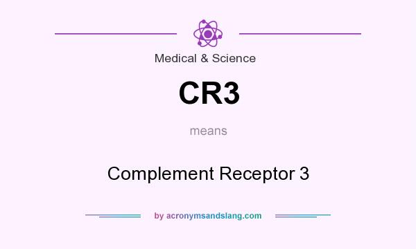 What does CR3 mean? It stands for Complement Receptor 3