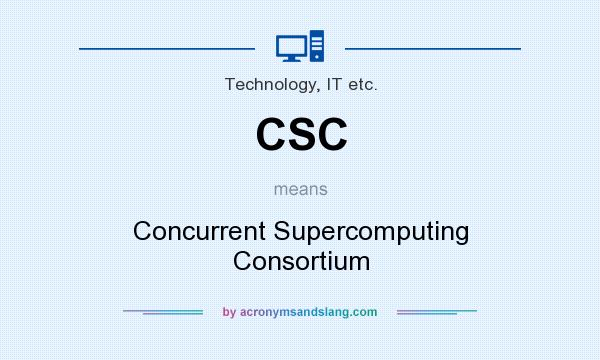 What does CSC mean? It stands for Concurrent Supercomputing Consortium