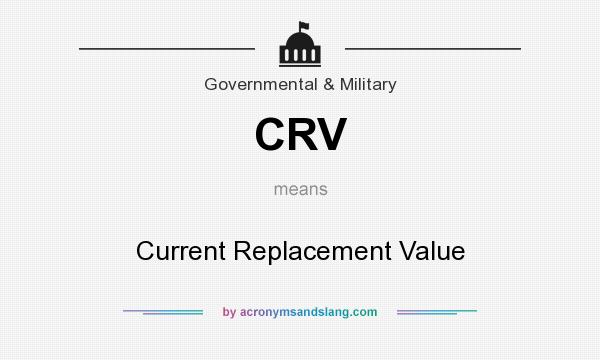 What does CRV mean? It stands for Current Replacement Value