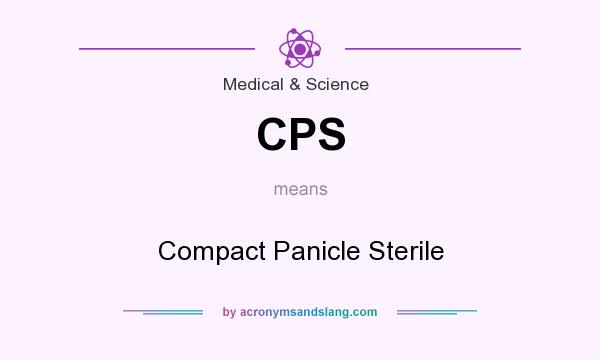 What does CPS mean? It stands for Compact Panicle Sterile