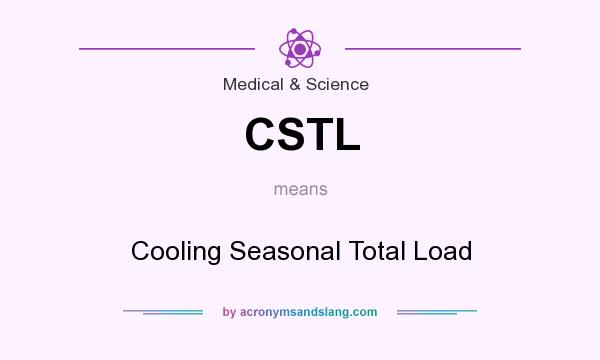 What does CSTL mean? It stands for Cooling Seasonal Total Load