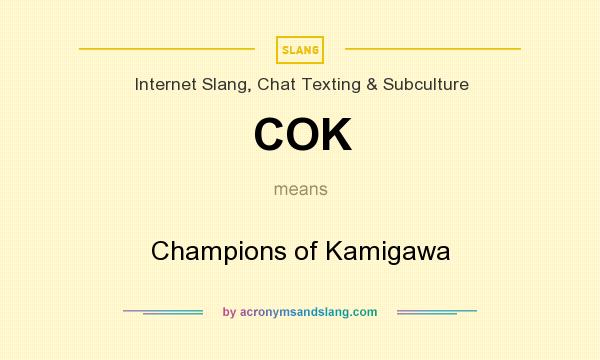 What does COK mean? It stands for Champions of Kamigawa