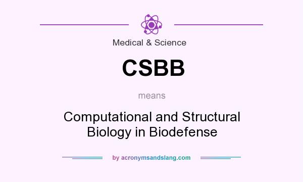 What does CSBB mean? It stands for Computational and Structural Biology in Biodefense