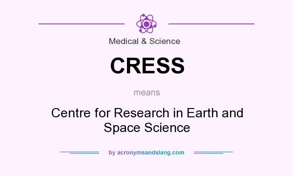 What does CRESS mean? It stands for Centre for Research in Earth and Space Science