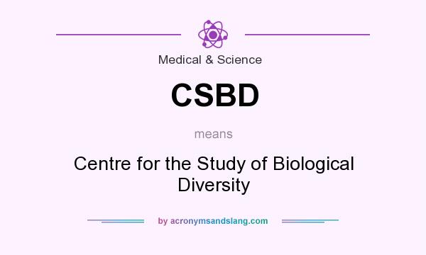 What does CSBD mean? It stands for Centre for the Study of Biological Diversity