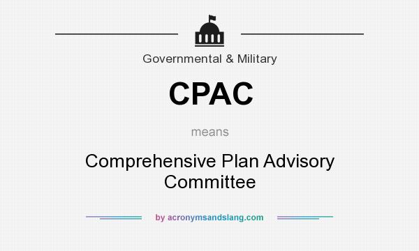 What does CPAC mean? It stands for Comprehensive Plan Advisory Committee