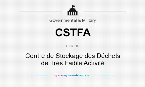 What does CSTFA mean? It stands for Centre de Stockage des Déchets de Très Faible Activité