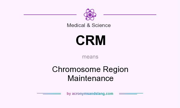 What does CRM mean? It stands for Chromosome Region Maintenance