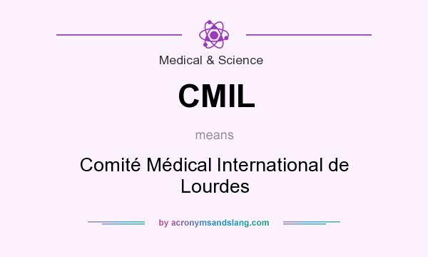 What does CMIL mean? It stands for Comité Médical International de Lourdes