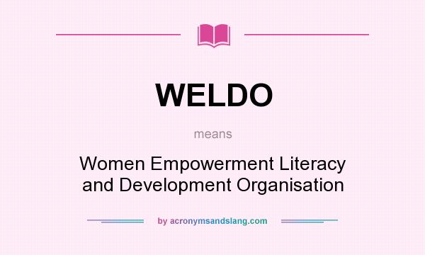 What does WELDO mean? It stands for Women Empowerment Literacy and Development Organisation