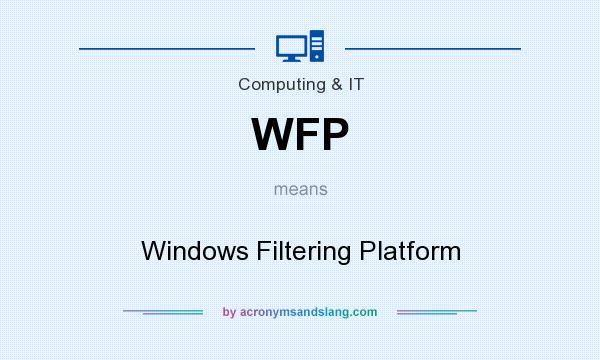 What does WFP mean? It stands for Windows Filtering Platform