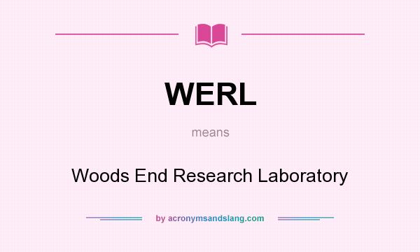 What does WERL mean? It stands for Woods End Research Laboratory