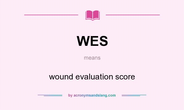 What does WES mean? It stands for wound evaluation score