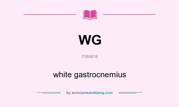 What does WG mean? It stands for white gastrocnemius