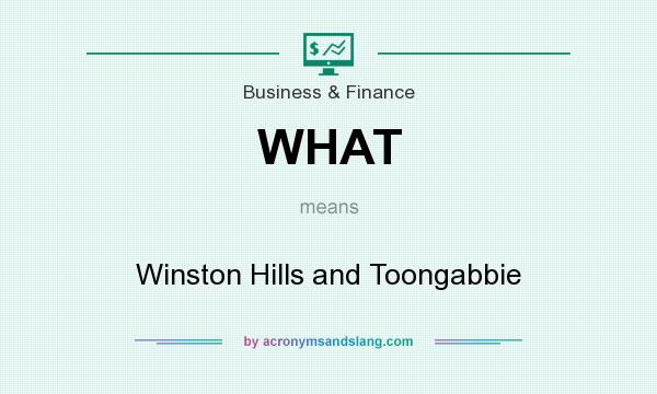 What does WHAT mean? It stands for Winston Hills and Toongabbie