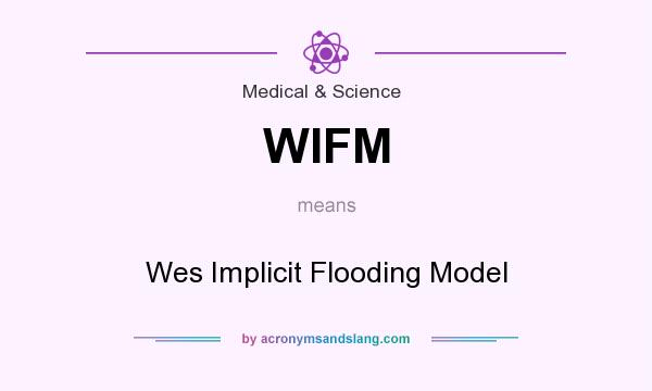 What does WIFM mean? It stands for Wes Implicit Flooding Model