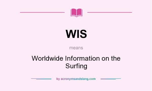 What does WIS mean? It stands for Worldwide Information on the Surfing