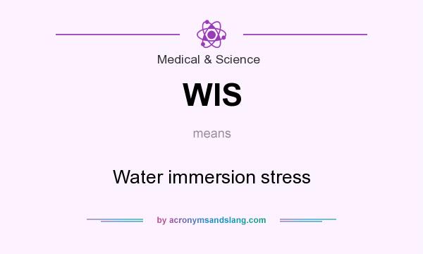 What does WIS mean? It stands for Water immersion stress