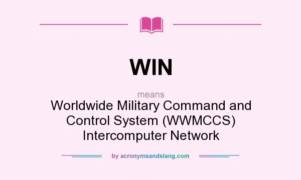 What does WIN mean? It stands for Worldwide Military Command and Control System (WWMCCS) Intercomputer Network