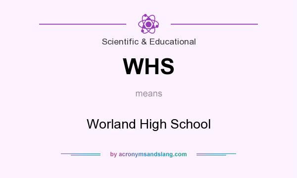 What does WHS mean? It stands for Worland High School