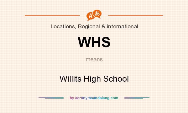 What does WHS mean? It stands for Willits High School