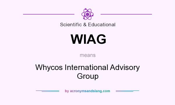 What does WIAG mean? It stands for Whycos International Advisory Group