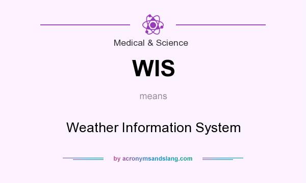 What does WIS mean? It stands for Weather Information System