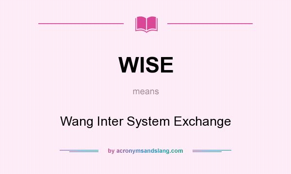 What does WISE mean? It stands for Wang Inter System Exchange