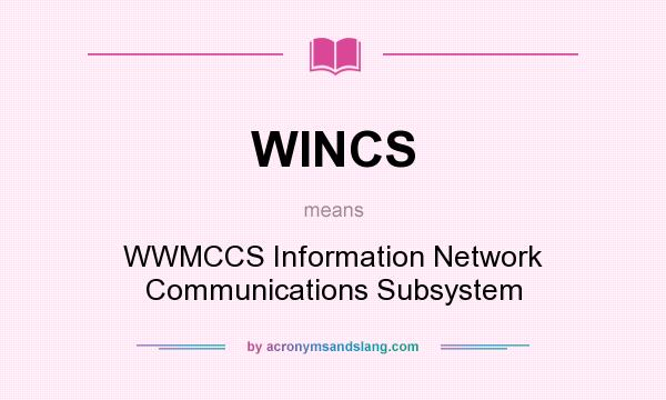 What does WINCS mean? It stands for WWMCCS Information Network Communications Subsystem