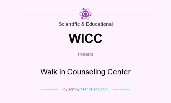 What does WICC mean? It stands for Walk in Counseling Center
